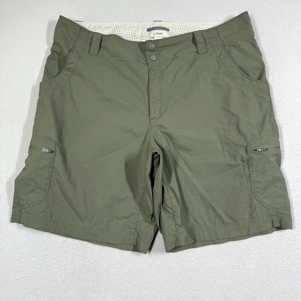 LL Bean Shorts Womens 14 Vista Trekking Bermuda Stretch Pockets Outdoor Hiking